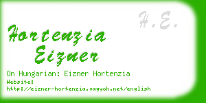 hortenzia eizner business card